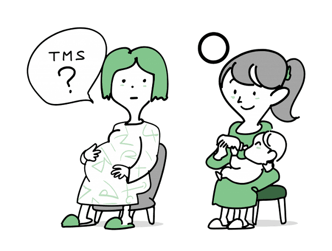 TMSと妊娠授乳の比較についてイラストにしました。