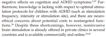 ADHDにTMSは倫理的でないという論文の冒頭