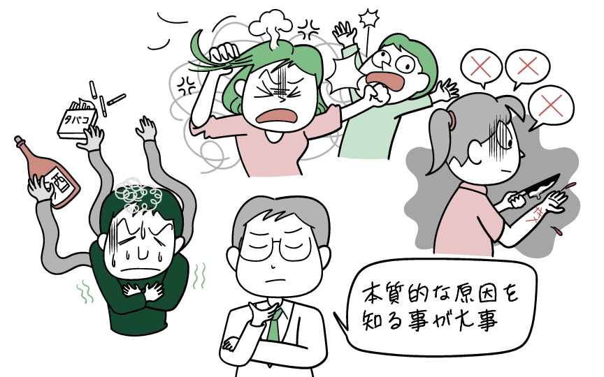 過食症の3つの側面を検討することが治療には大切です。