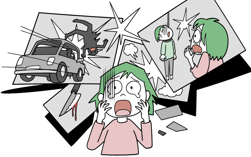 PTSDの原因と症状の特徴をイラストでまとめました。
